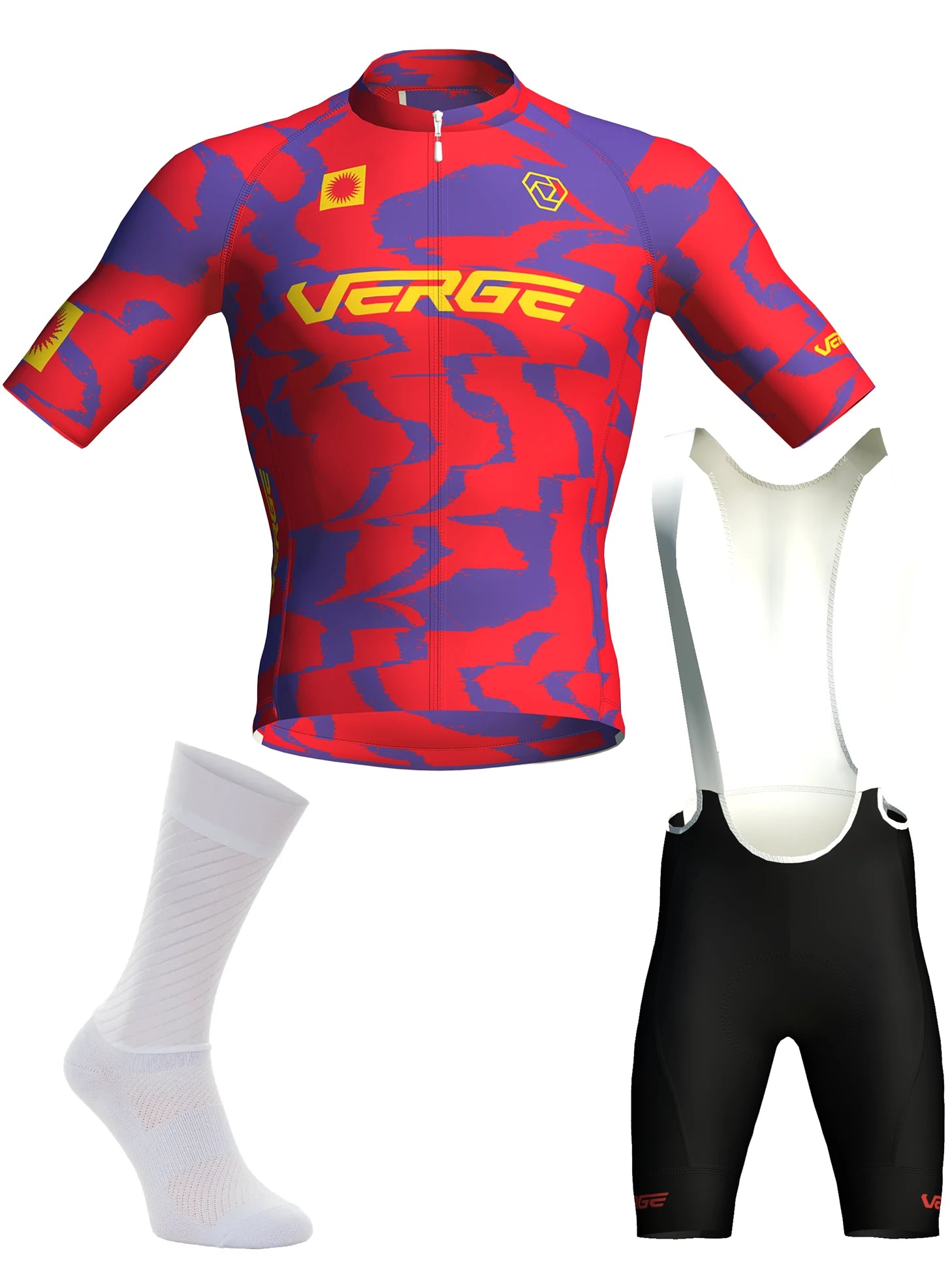 VUELTA CALIENTE - ROJO VIVO MĘSKI ZESTAW Z DARMOWYMI SKARPETAMI AERO